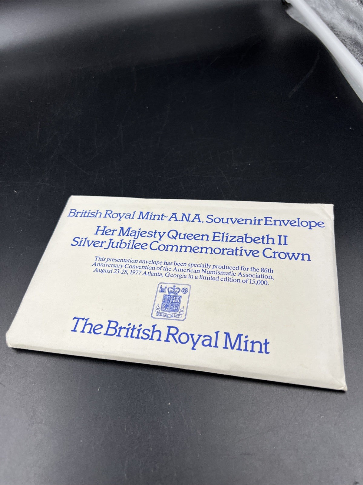 SEALED British Royal Mint ANA Souvenir 1977 Great Britain 25P Queen Elizabeth II