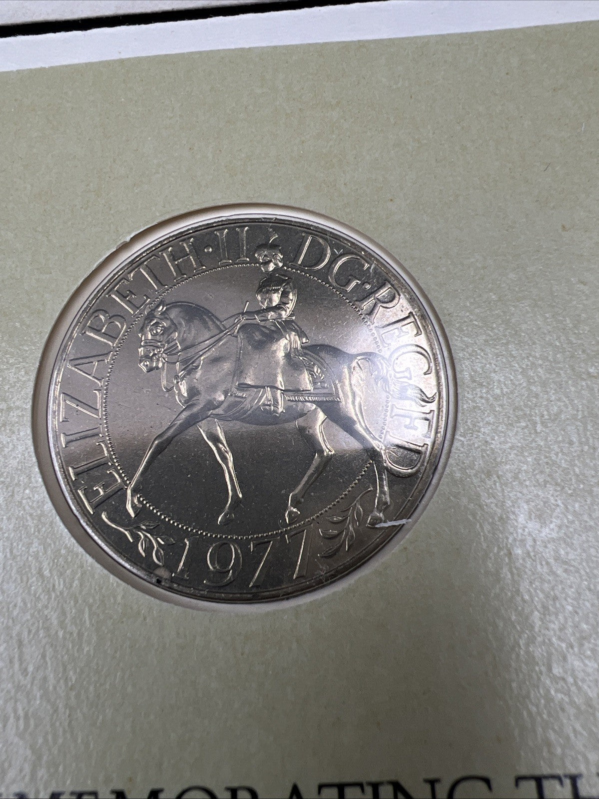 British Royal Mint ANA Souvenir 1977 Great Britain 25 Pence Queen Elizabeth II