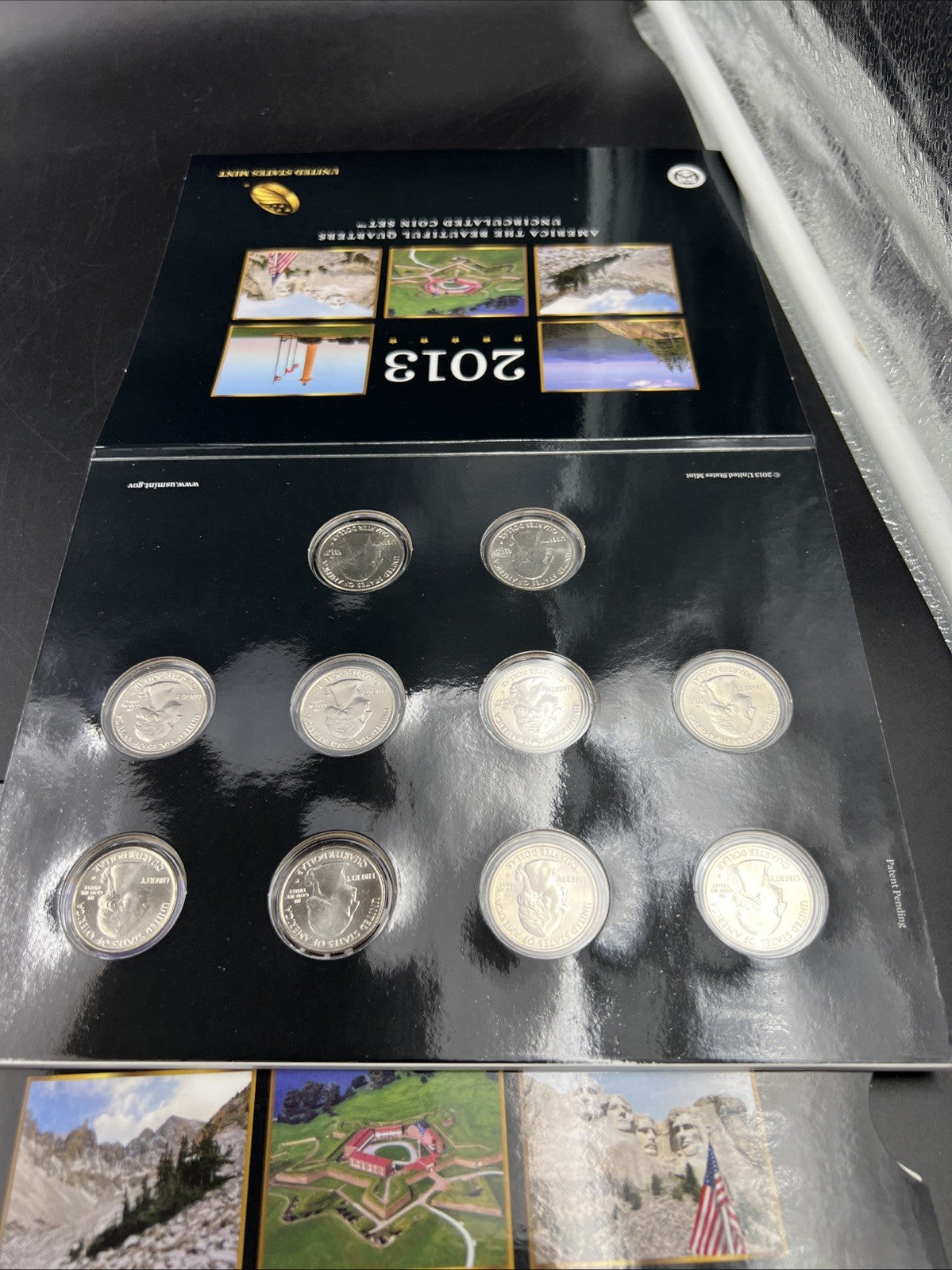 2013 P & D US Mint America the Beautiful Uncirculated 10 Coin ATB Quarter Set
