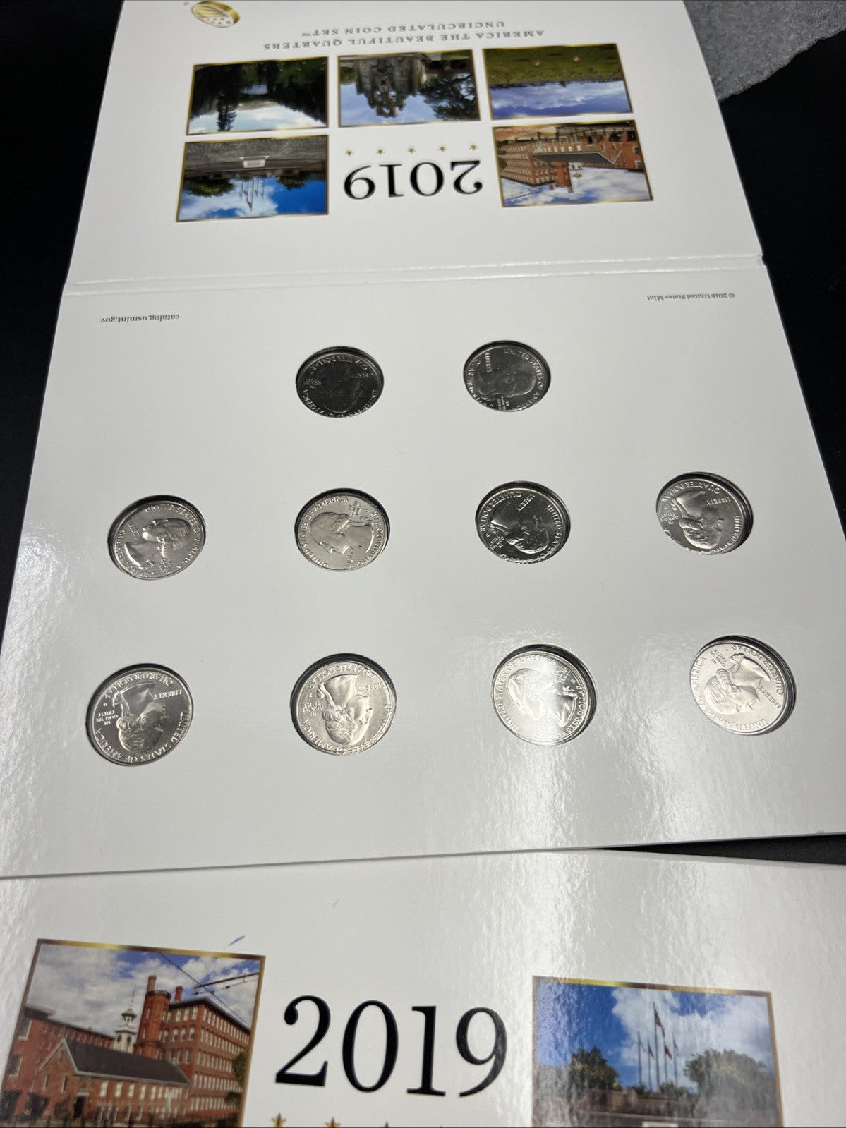 2019 P & D US Mint America the Beautiful Uncirculated 10 Coin ATB Quarter Set