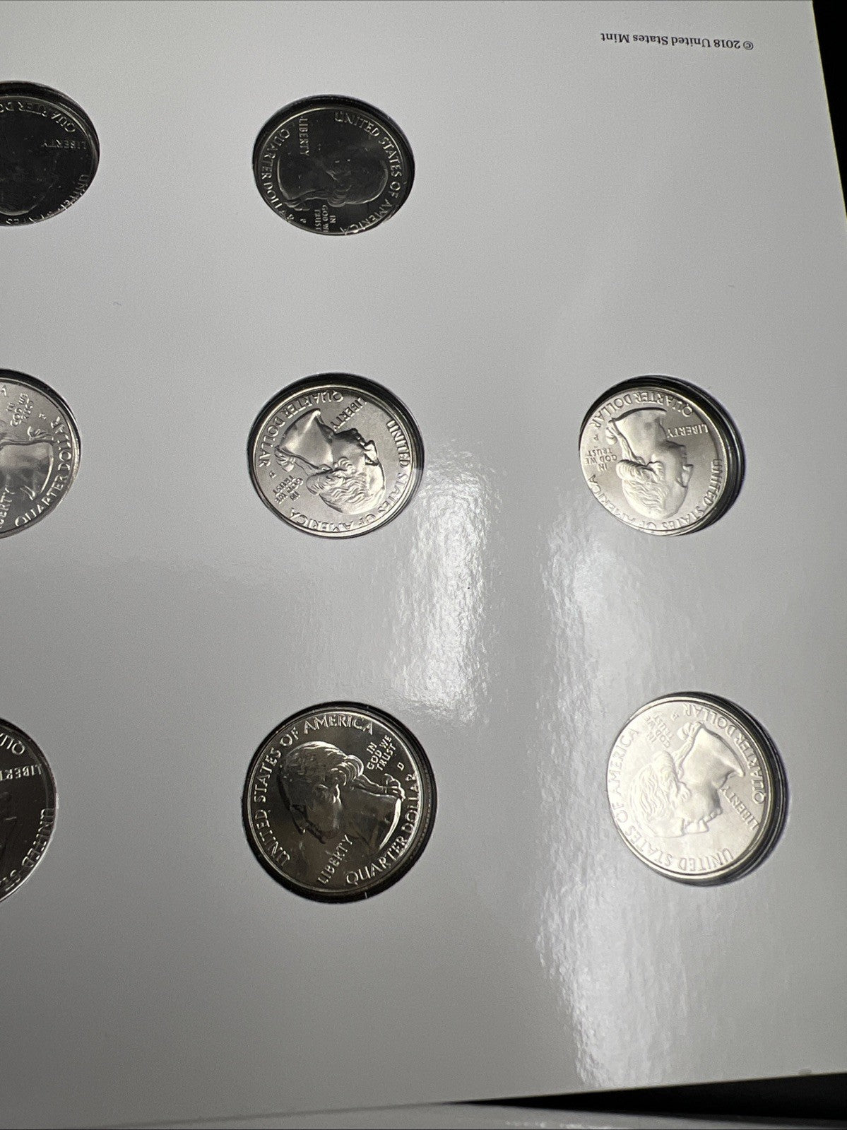 2019 P & D US Mint America the Beautiful Uncirculated 10 Coin ATB Quarter Set