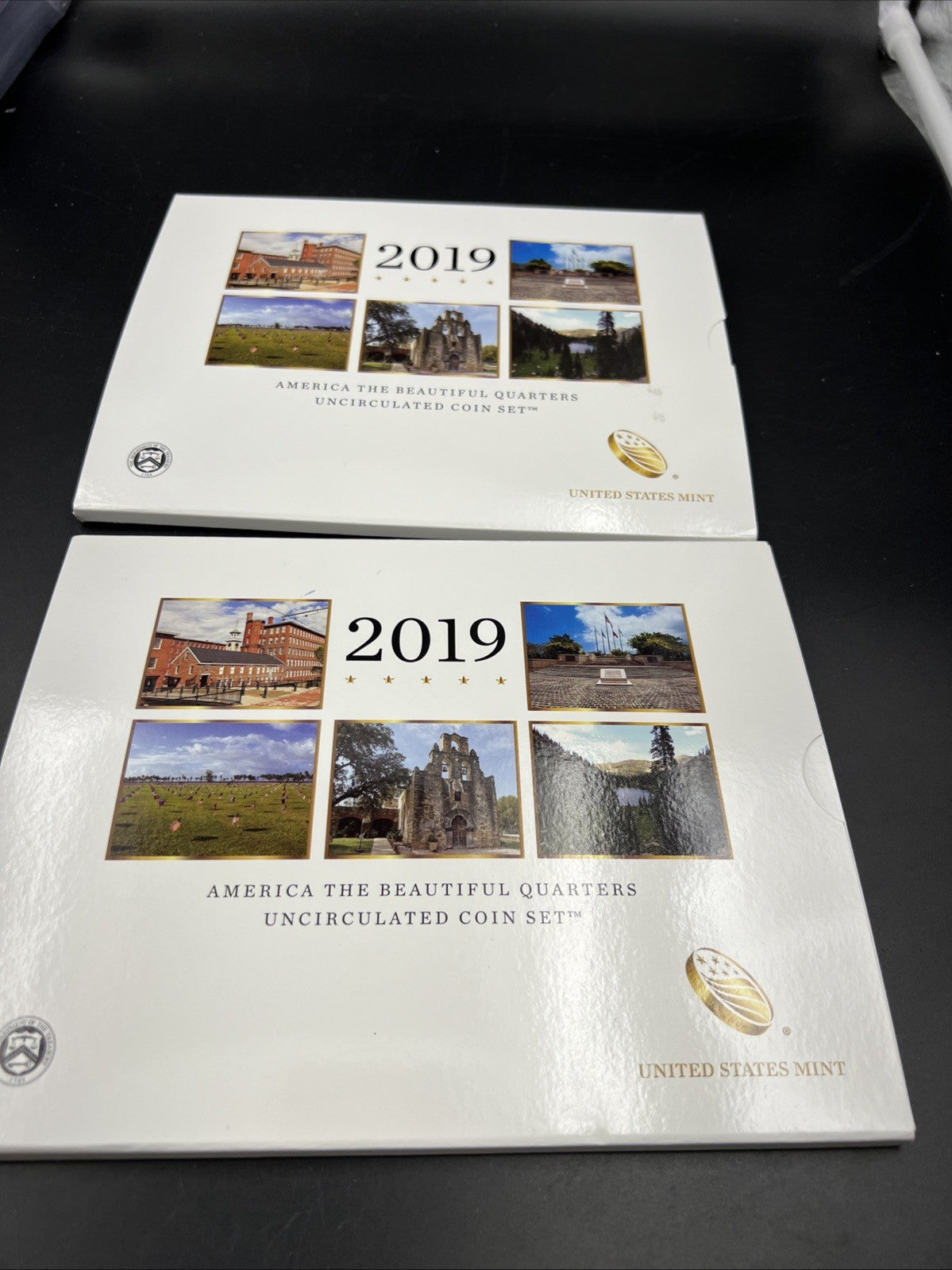 2019 P & D US Mint America the Beautiful Uncirculated 10 Coin ATB Quarter Set