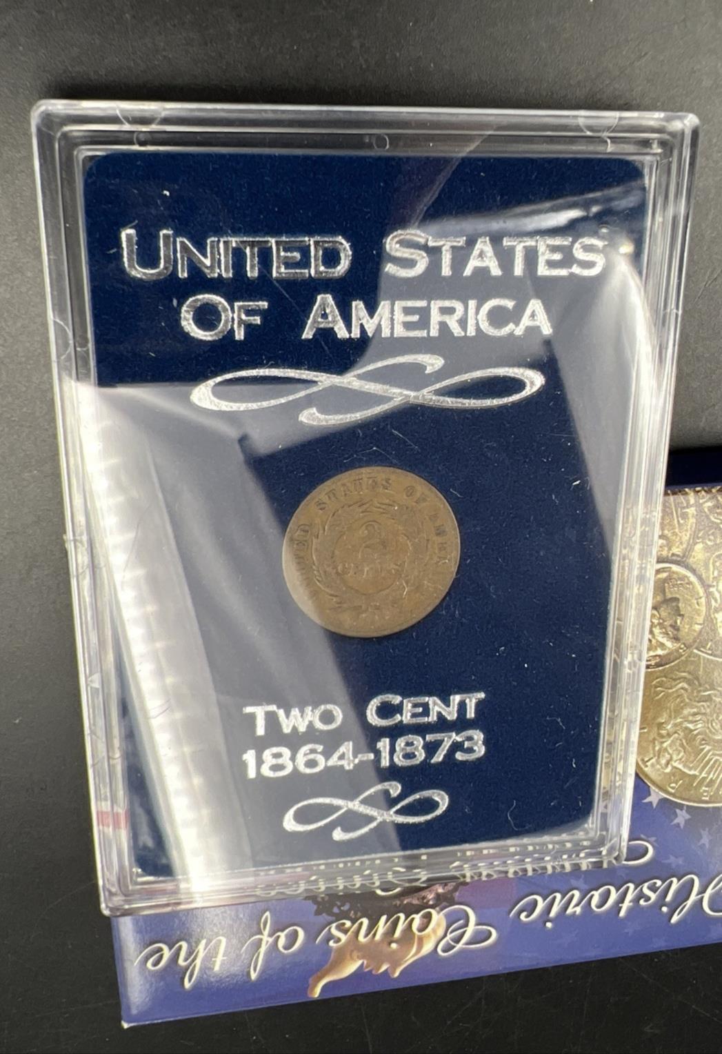 1864 2c Two Cent Bronze Copper Liberty Shield Coin Choice AG About Good in Case