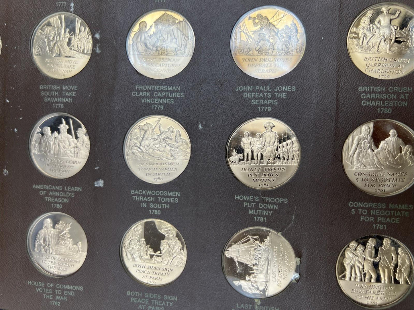 The Franklin Mint History of The American Revolition 50 Medal Set