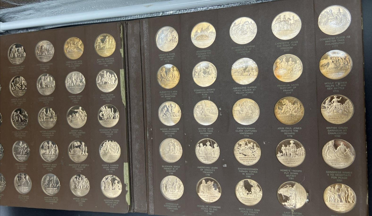The Franklin Mint History of The American Revolition 50 Medal Set
