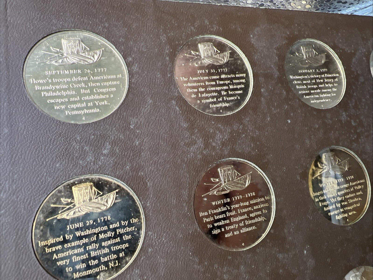 The Franklin Mint History of The American Revolition 50 Medal Set