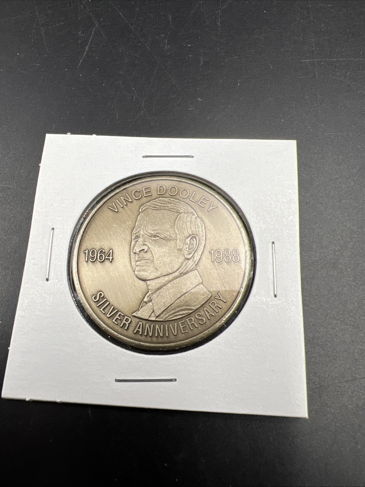 NCAA Football 1988 Vince Dooley Silver Anniversary UGA Bulldogs Schedule Medal
