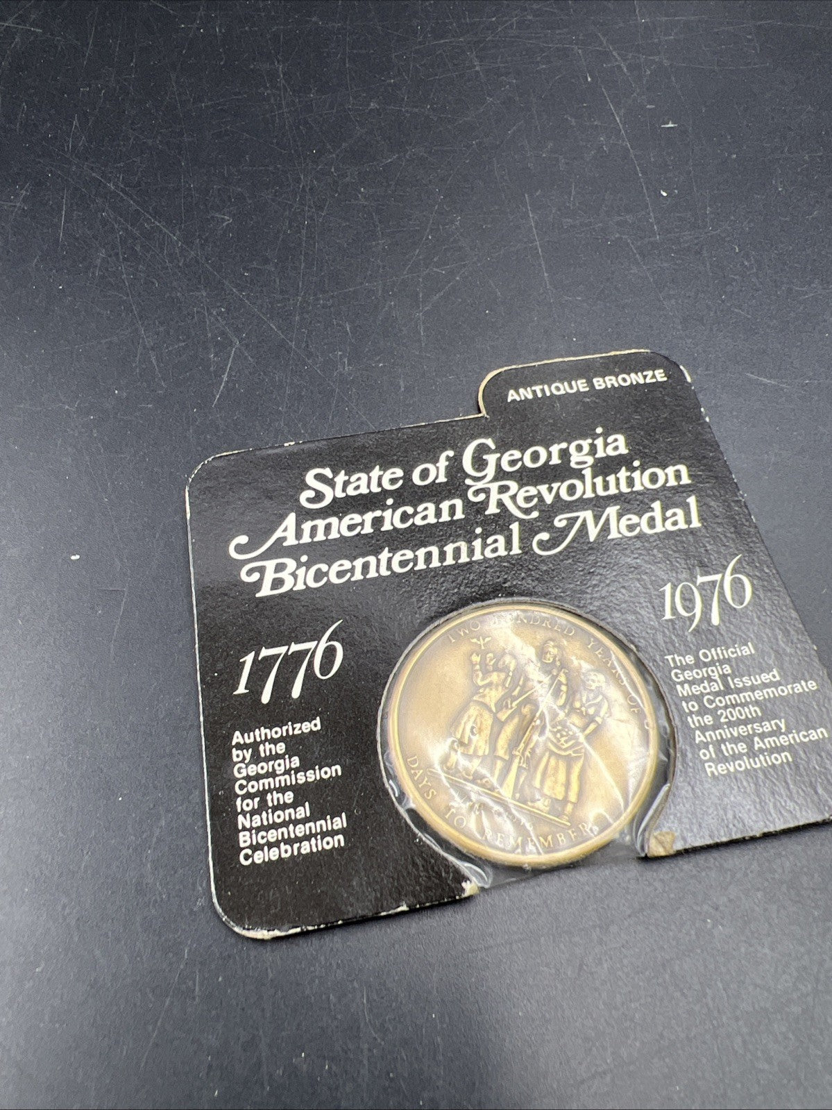 State of Georgia 1976 Antique Bronze Medal Bicentennial SKU#A