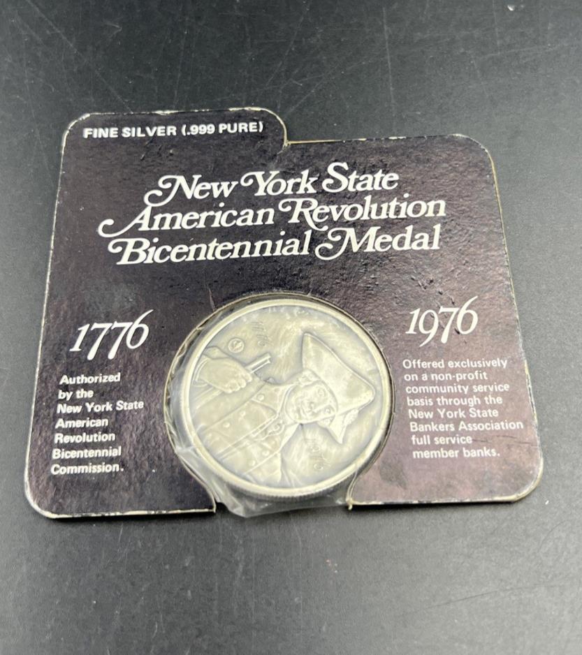 New York American Revolution Bicentennial .999 Fine Silver Medal Coin SKU#A