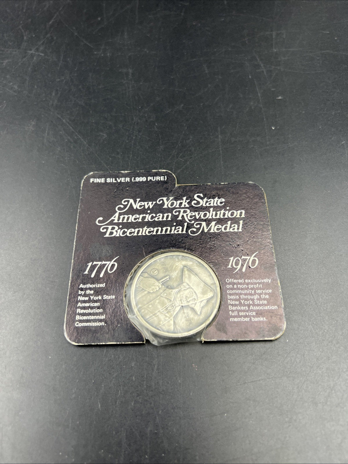 New York American Revolution Bicentennial .999 Fine Silver Medal Coin SKU#A