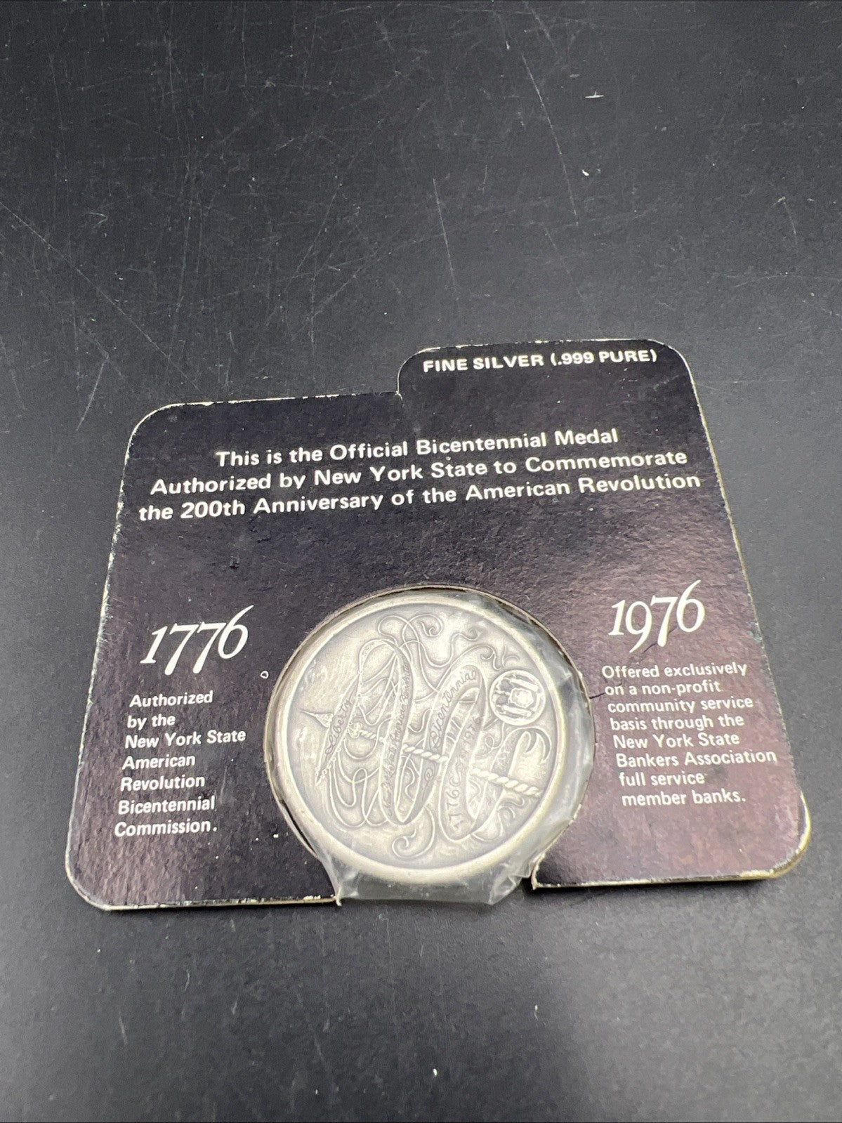 New York American Revolution Bicentennial .999 Fine Silver Medal Coin SKU#A