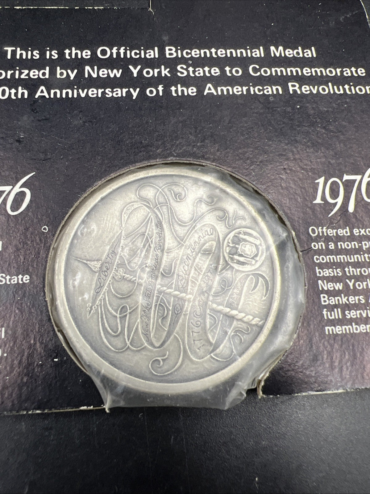 New York American Revolution Bicentennial .999 Fine Silver Medal Coin SKU#A
