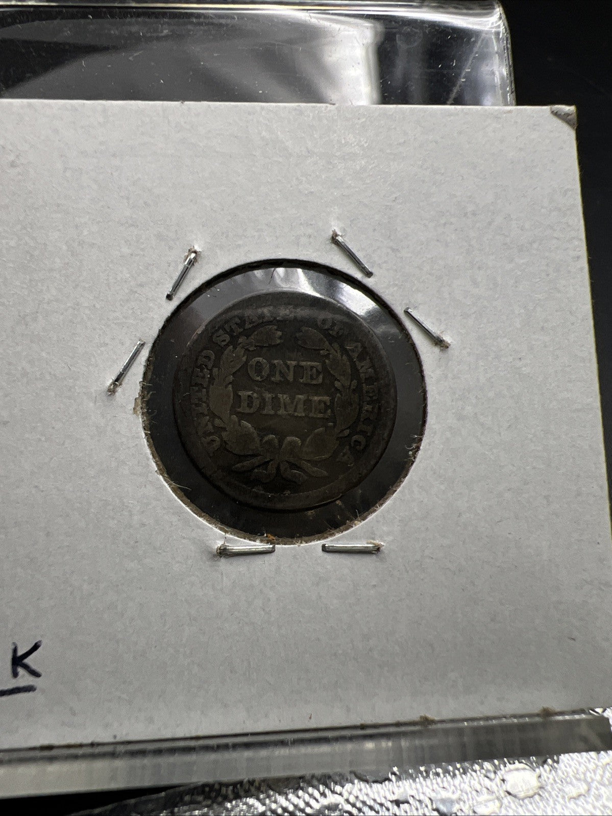 1849 10c Liberty Seated Dime Coin AG About Good Circulated Full Date