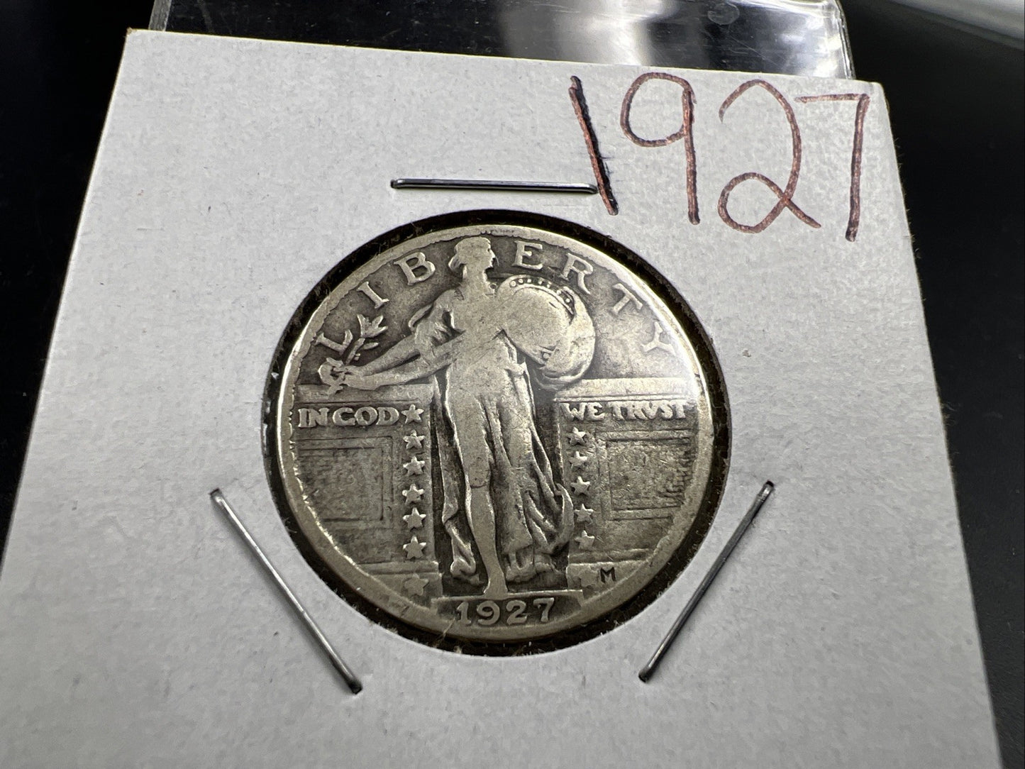 1927 P 25c Standing Liberty Silver Quarter Coin Choice VG Very Good Circ SKU#A