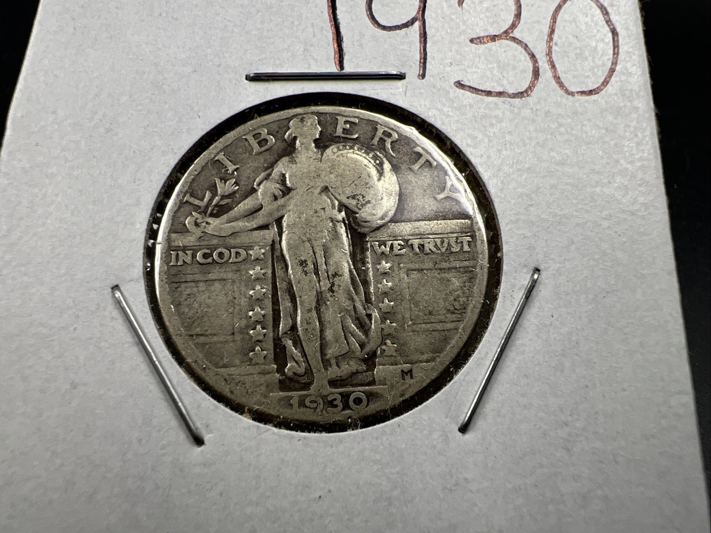 1930 P Standing Liberty Silver Quarter Coin Good Circ SKU#A