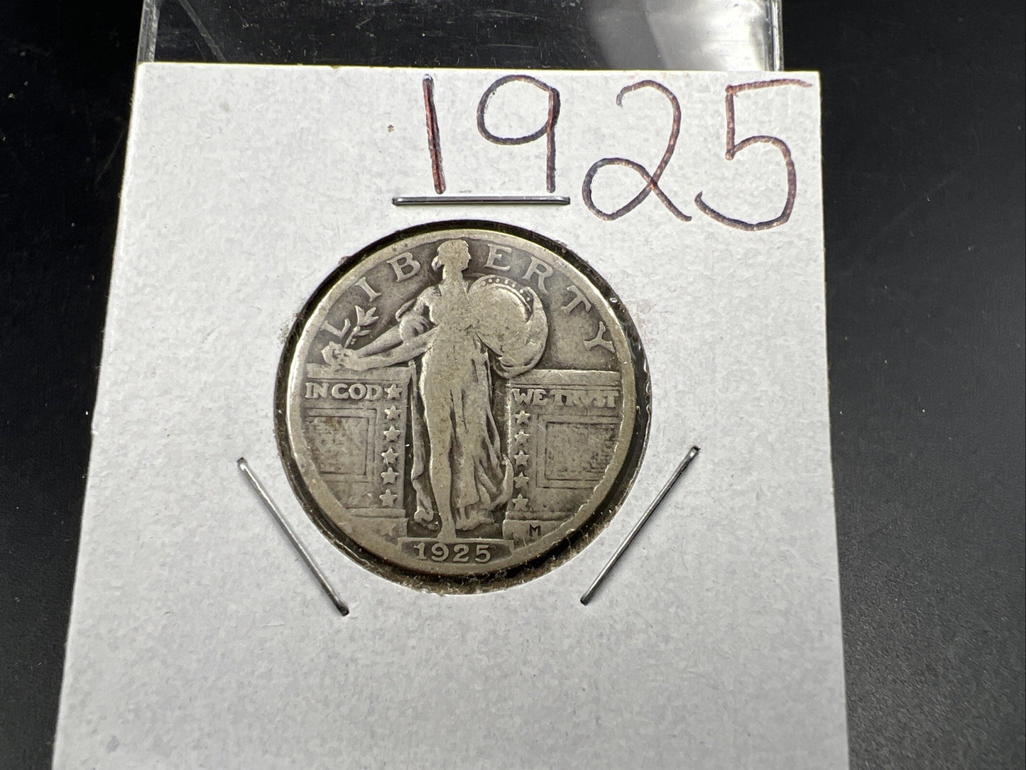 1925 P Standing Liberty Silver Quarter Coin Good Circ SKU#A