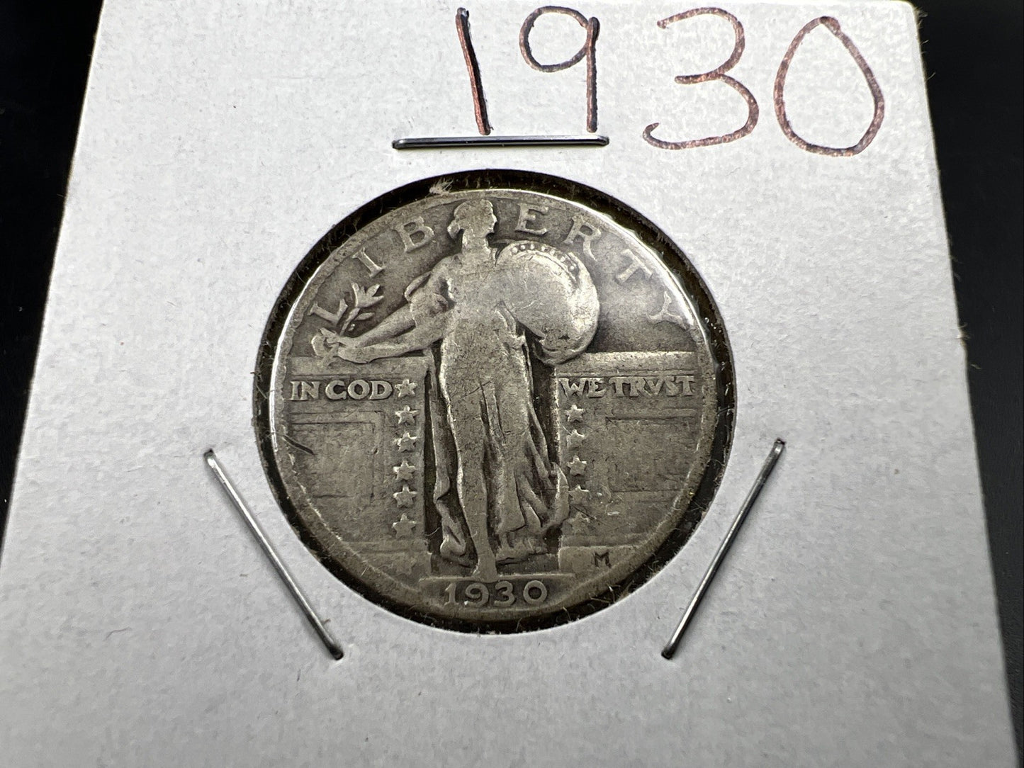 1930 P Standing Liberty Silver Quarter Coin Good Circ SKU#B