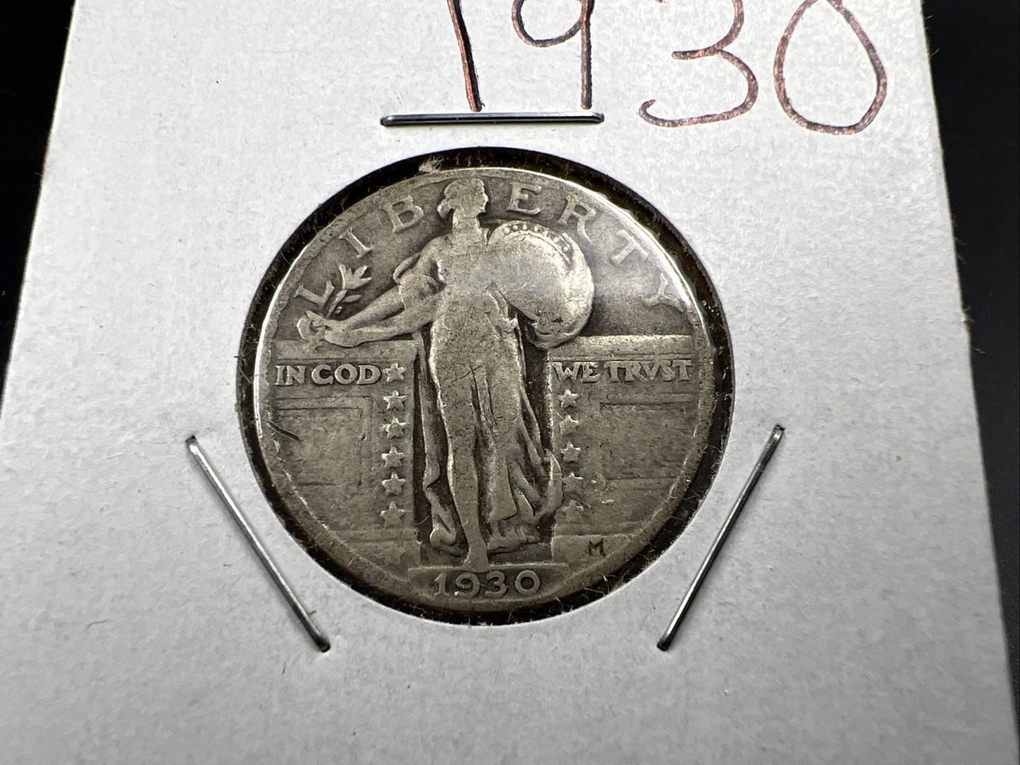 1930 P Standing Liberty Silver Quarter Coin Good Circ SKU#B