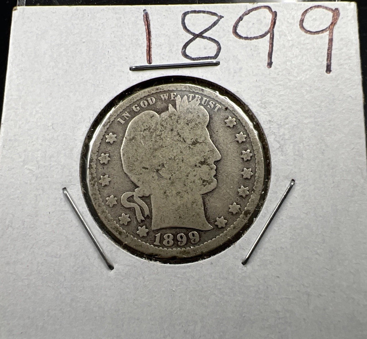 1899 P 25c Barber Silver Quarter Coin CH AG About Good Circulated SKU#B