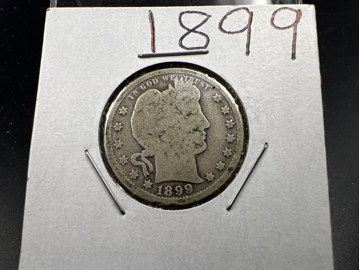 1899 P 25c Barber Silver Quarter Coin CH AG About Good Circulated SKU#B