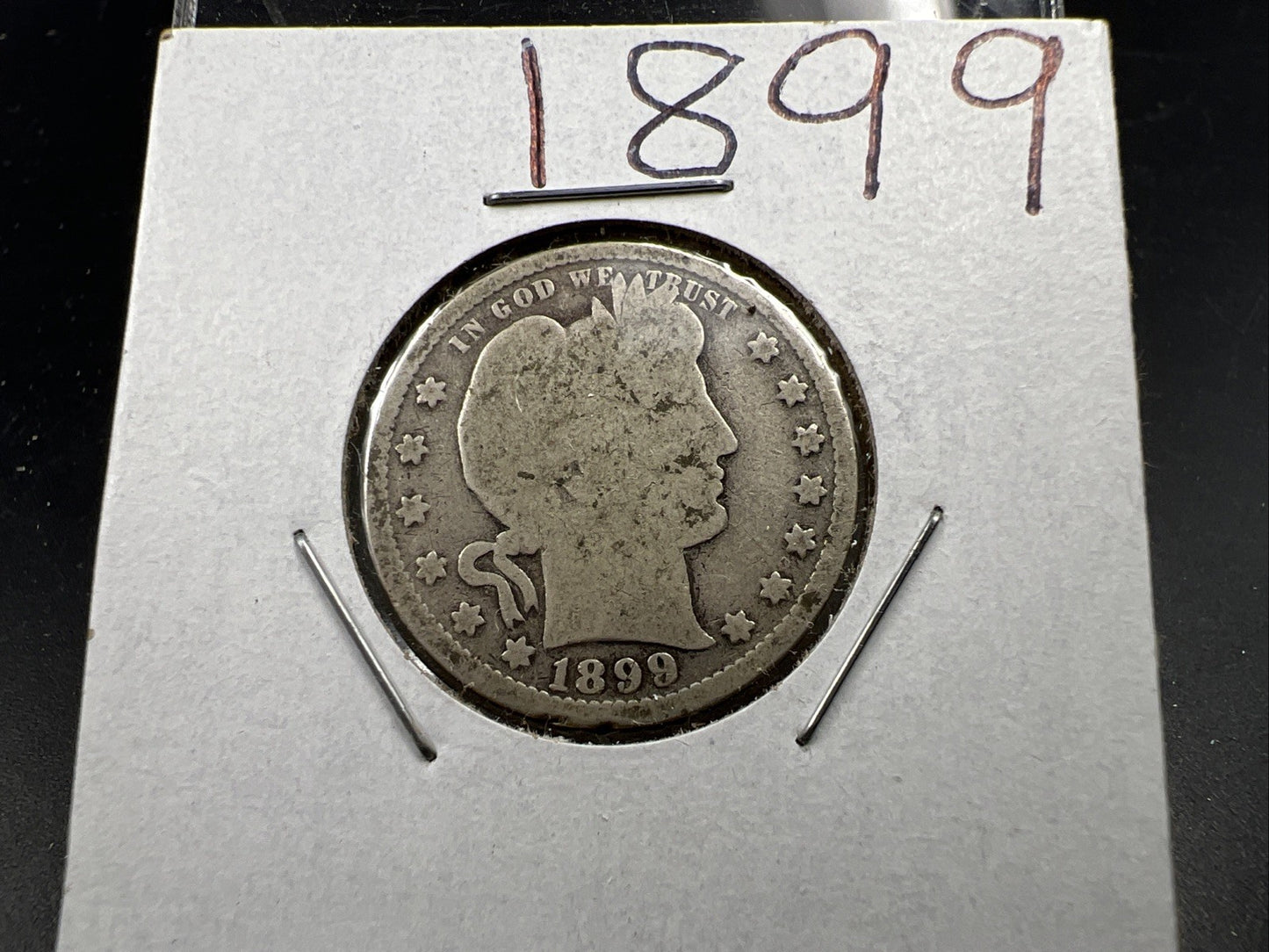 1899 P 25c Barber Silver Quarter Coin CH AG About Good Circulated SKU#B