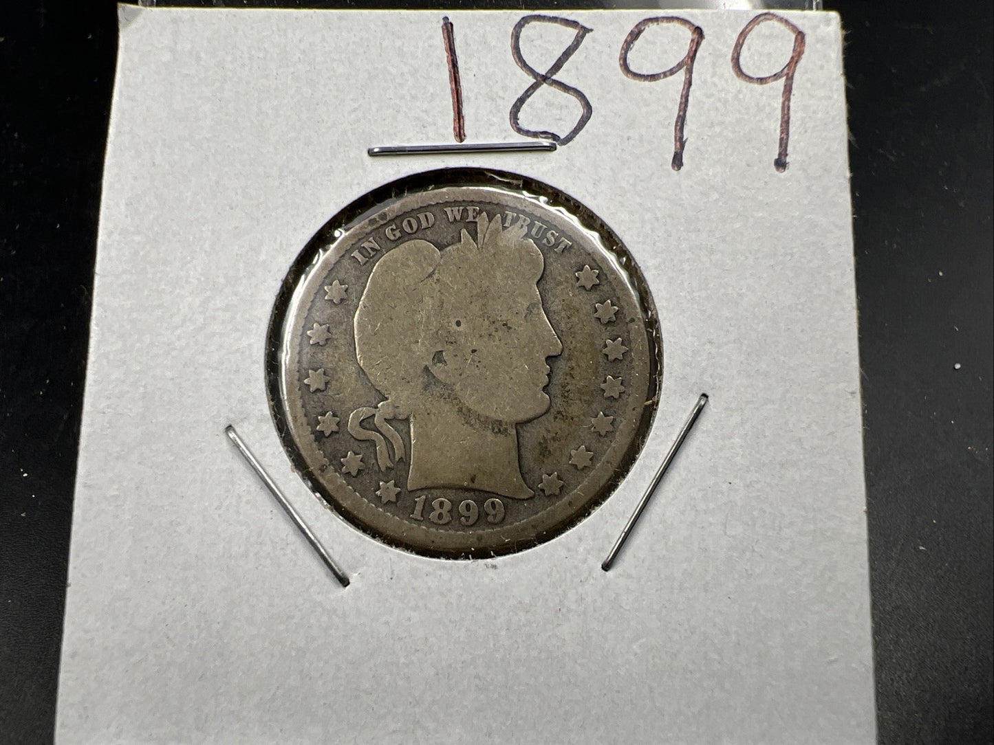 1899 P 25c Barber Silver Quarter Coin CH AG About Good Circulated SKU#A