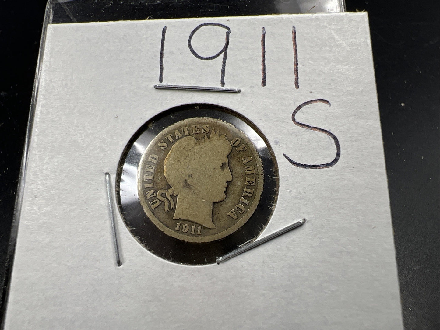 1911 S Barber 90% Silver Dime Coin CH AG / Good Circ SKU#A