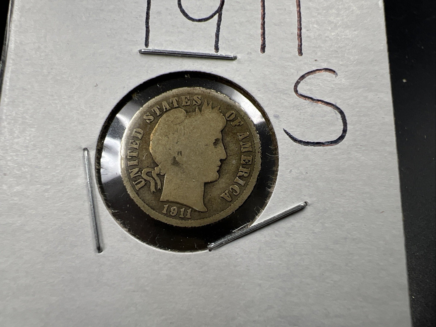 1911 S Barber 90% Silver Dime Coin CH AG / Good Circ SKU#A