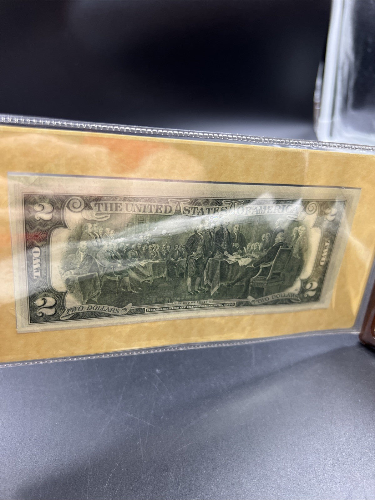 FDOI 1976 $2 FRN Federal Reserve Bicentennial Note April 13th leather display #A