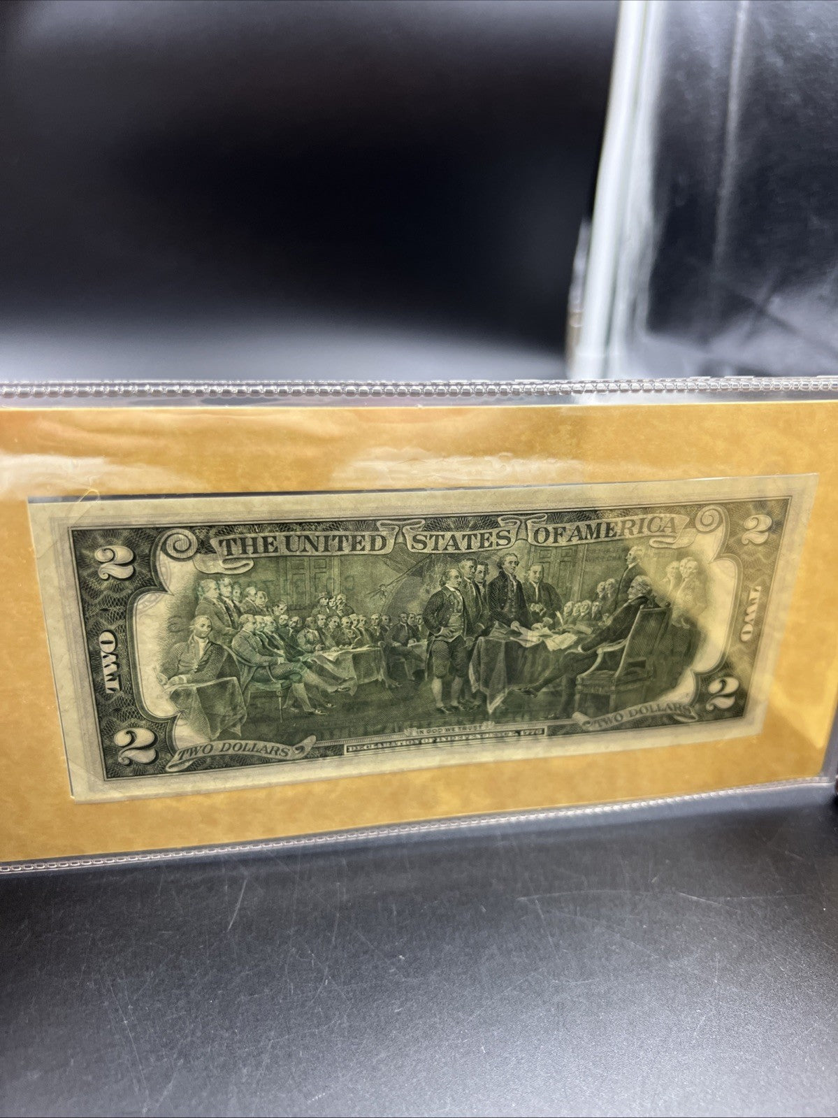 FDOI 1976 $2 FRN Federal Reserve Bicentennial Note April 13th leather display #7