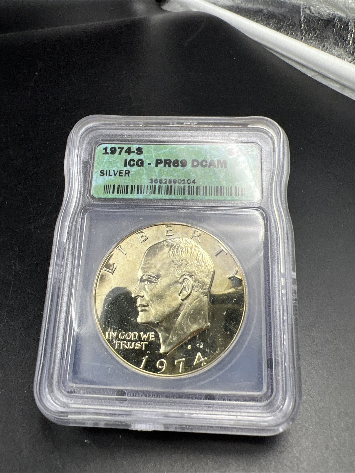 1974 S $1 Ike Eisenhower 40% Proof Silver Dollar Coin PR69 DCAM ICG Certified #4
