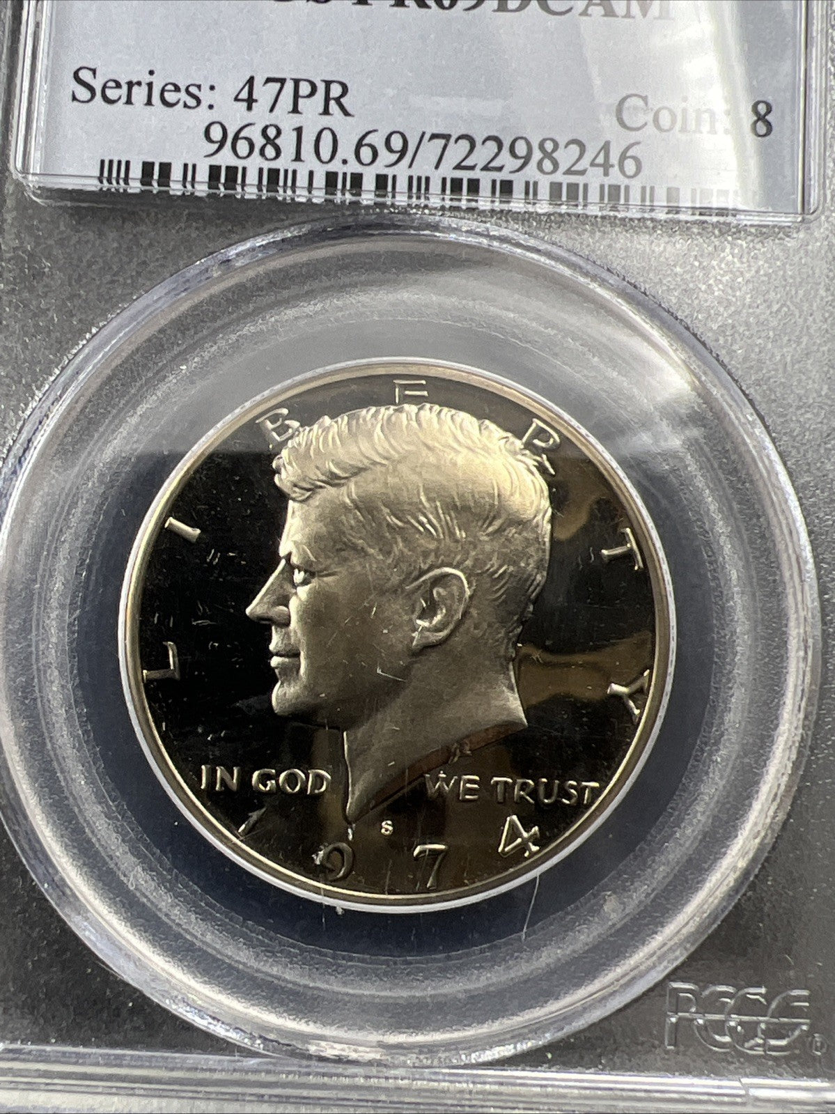 1974 S Kennedy Half Dollar Coin PCGS PR69 DCAM #246 Gem Proof Certified
