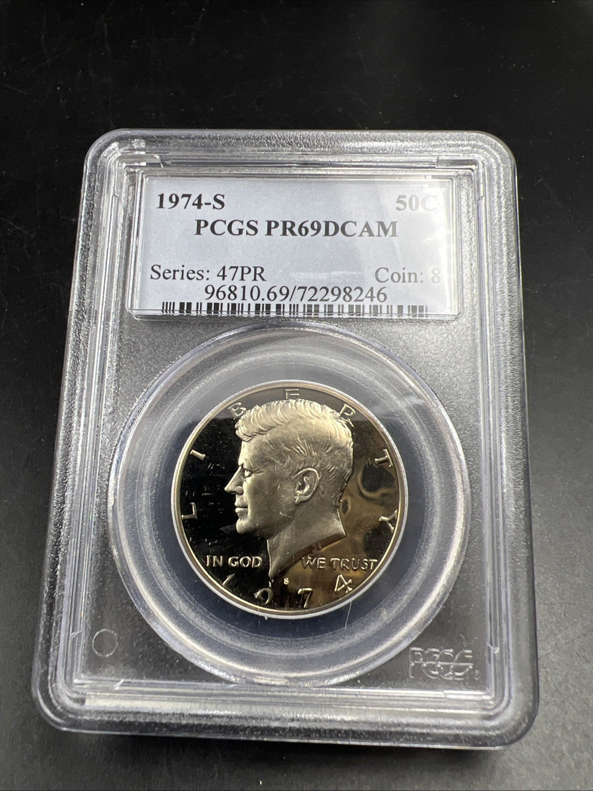 1974 S Kennedy Half Dollar Coin PCGS PR69 DCAM #246 Gem Proof Certified