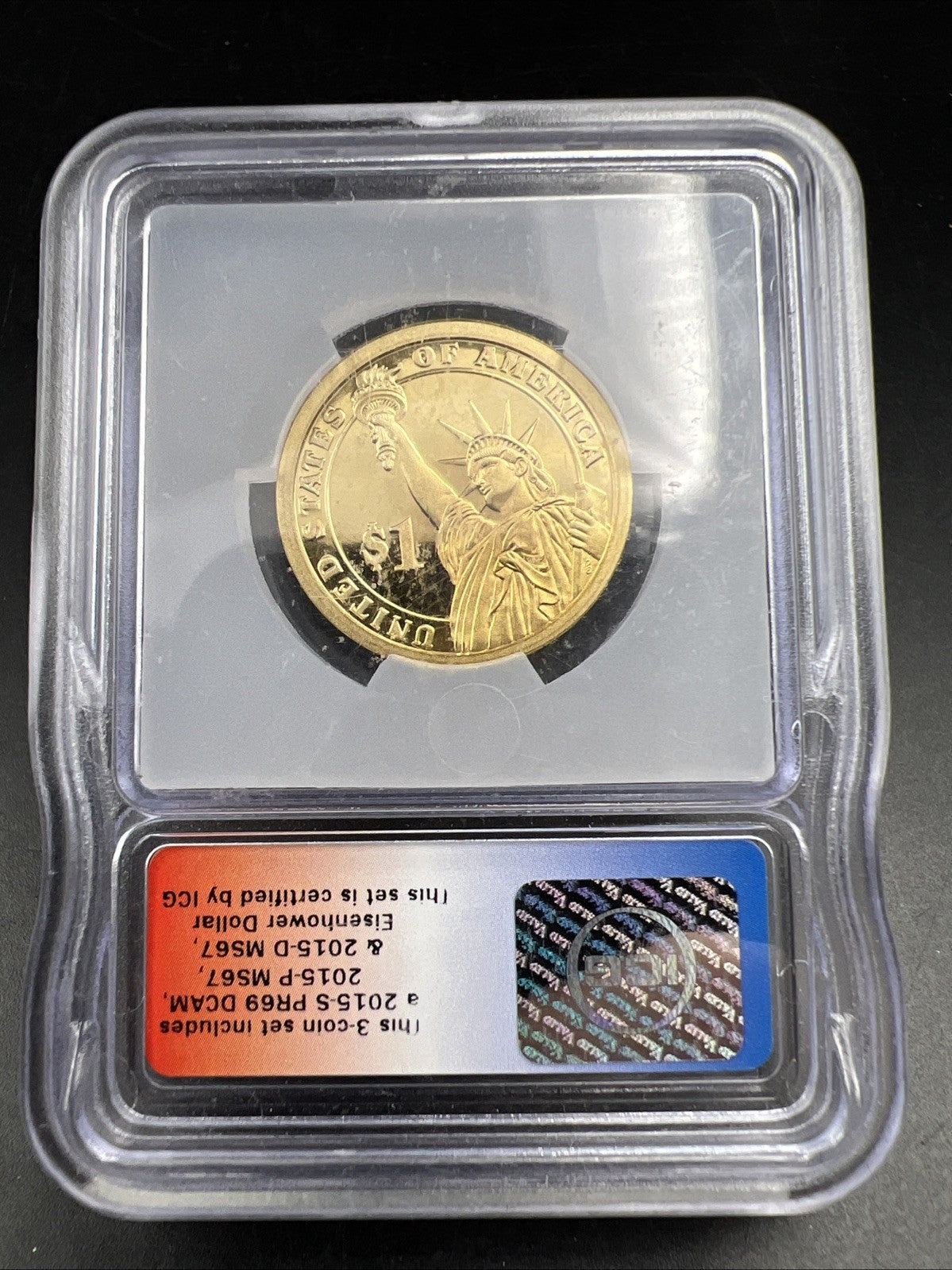 2015 S $1 Ike Dwight D Eisenhower Presidential Dollar Coin ICG PR69 DCAM Proof