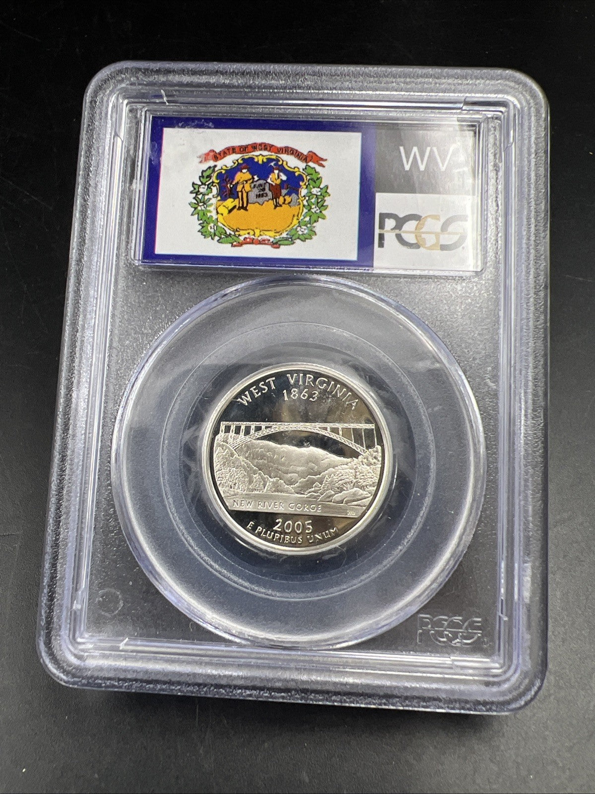2005 S West Virginia Silver Proof State Statehood Quarter Coin PR69 DCAM PCGS #5