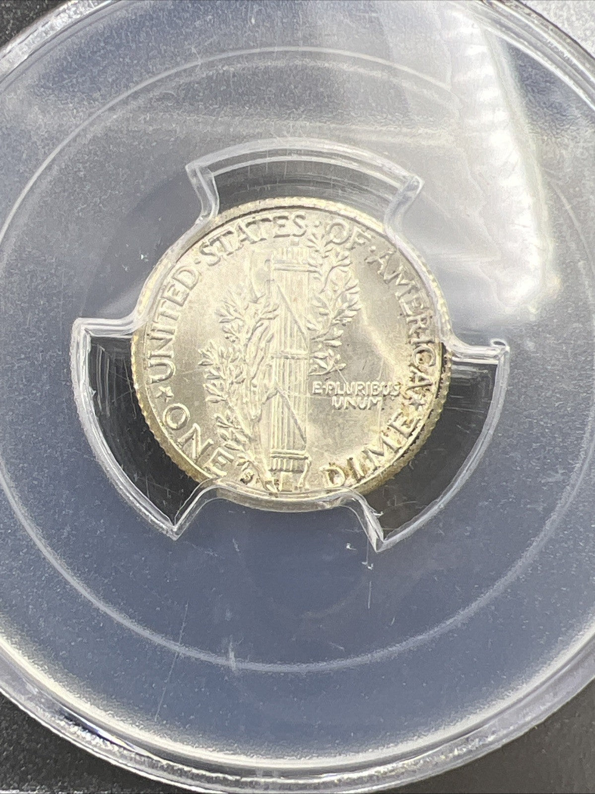 1936 S 10c Mercury Silver Dime Coin PCGS MS65 FB Gel BU UNC Full Band