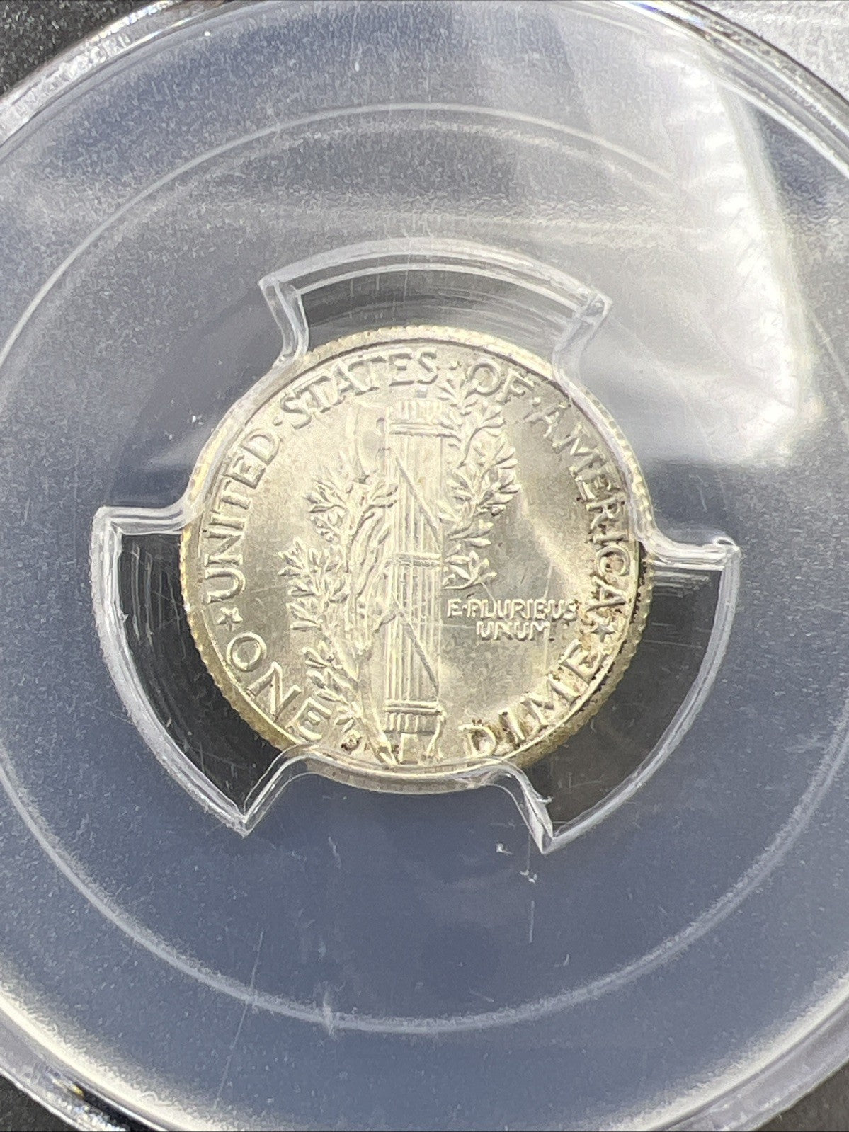 1936 S 10c Mercury Silver Dime Coin PCGS MS65 FB Gel BU UNC Full Band