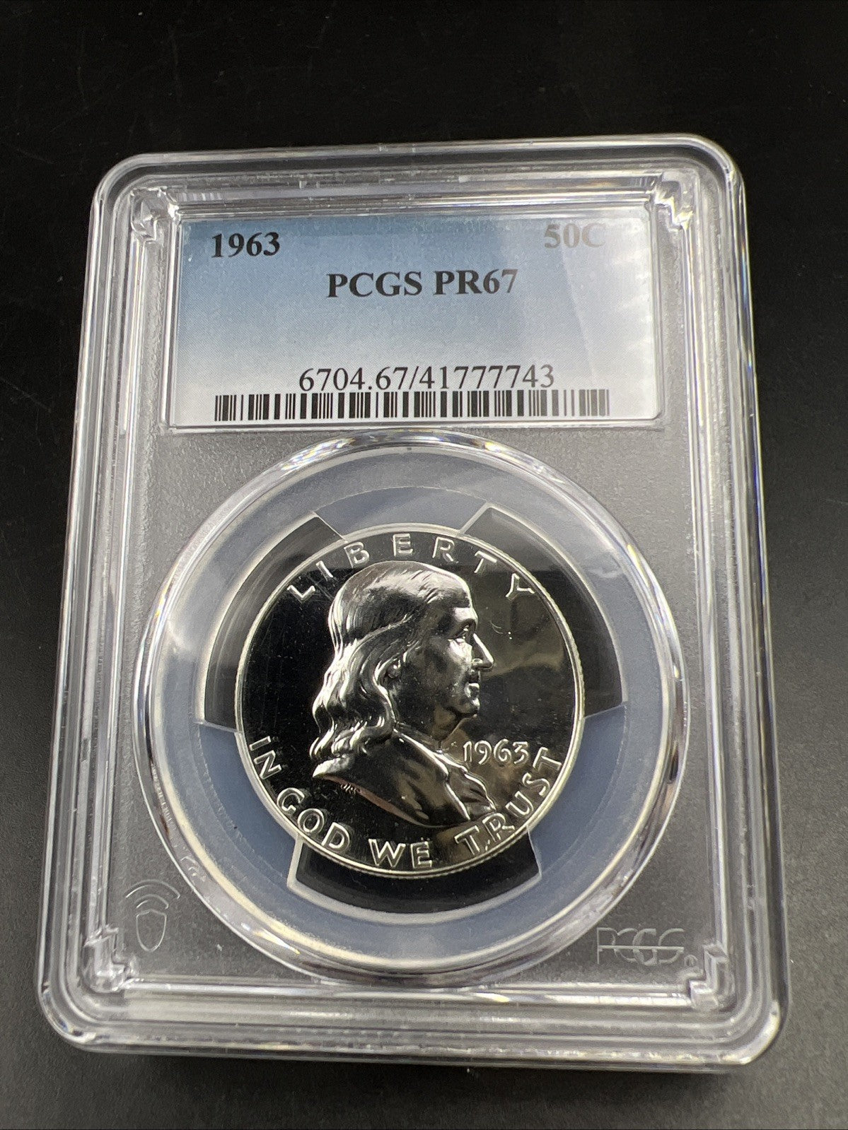 1963 P 50c Franklin Silver Half Dollar Coin PCGS PR67 Gem Proof Certified #43