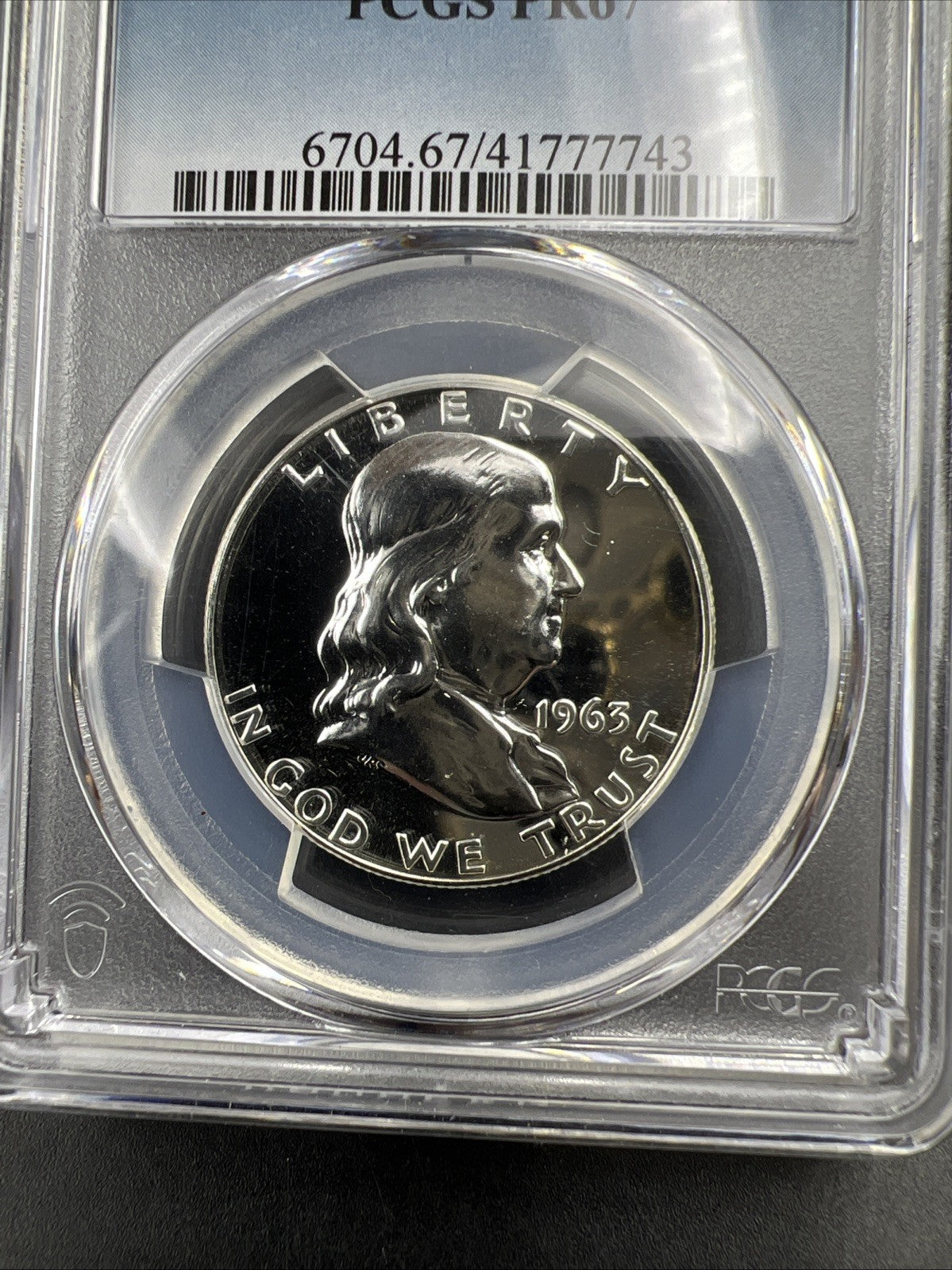 1963 P 50c Franklin Silver Half Dollar Coin PCGS PR67 Gem Proof Certified #43