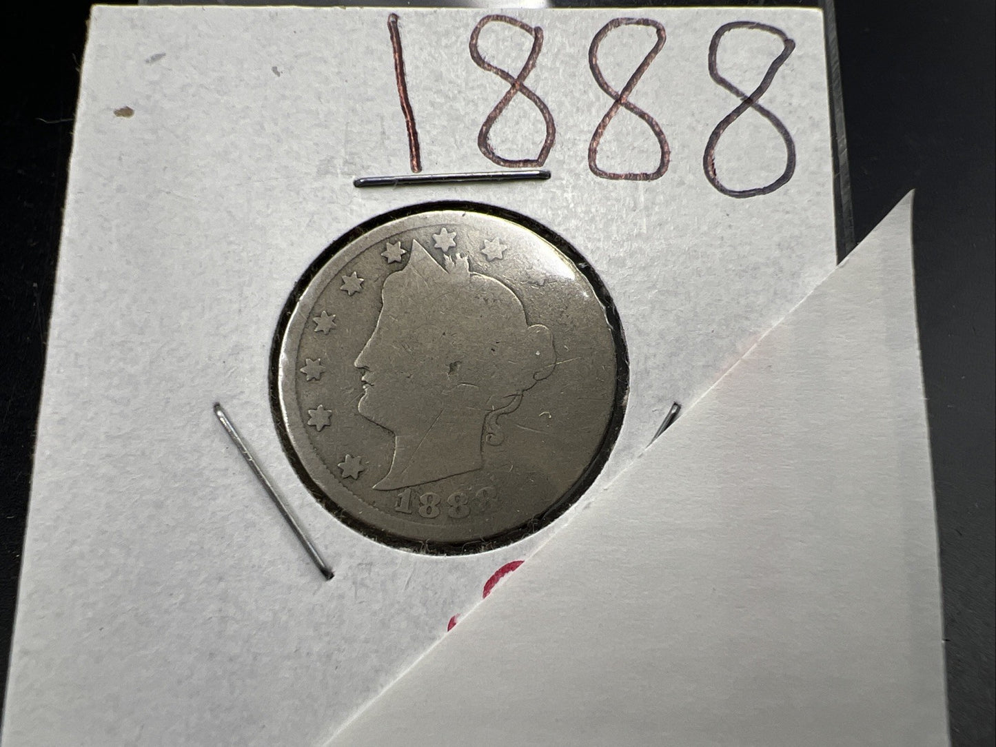 1888 Liberty V Nickel Variety Coin Very Circulated AG / Poor Circ SKU#B