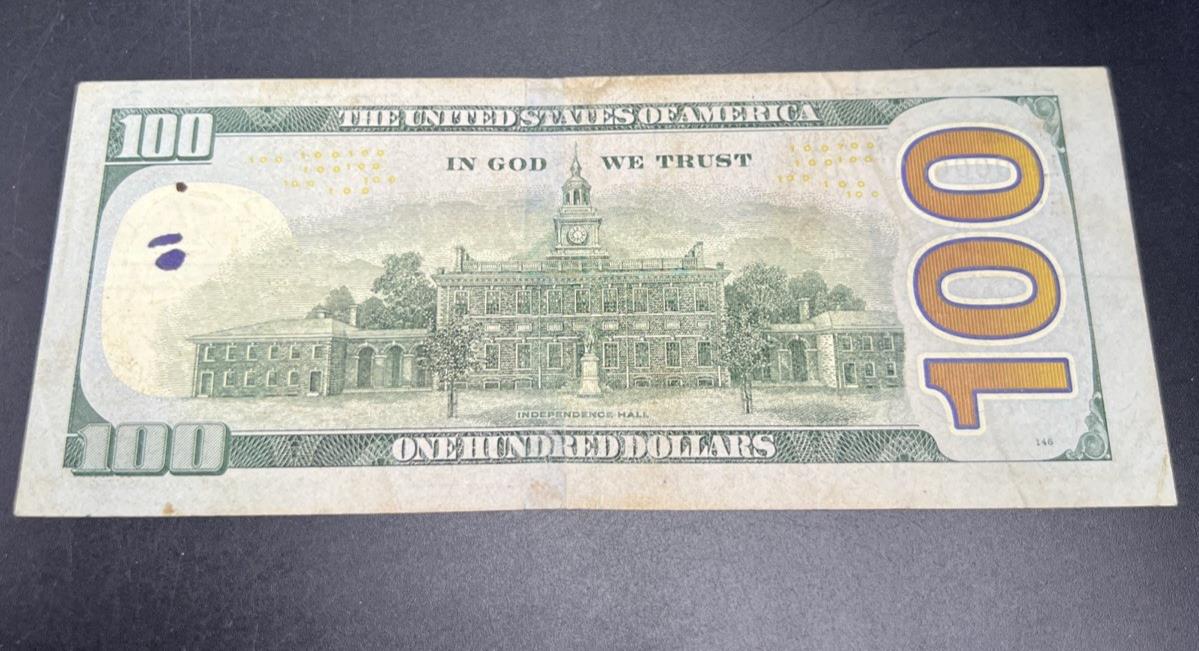 2009 A $100 One Hundred Dollar FRN Federal Reserve Note Repeat Serial # 00066777