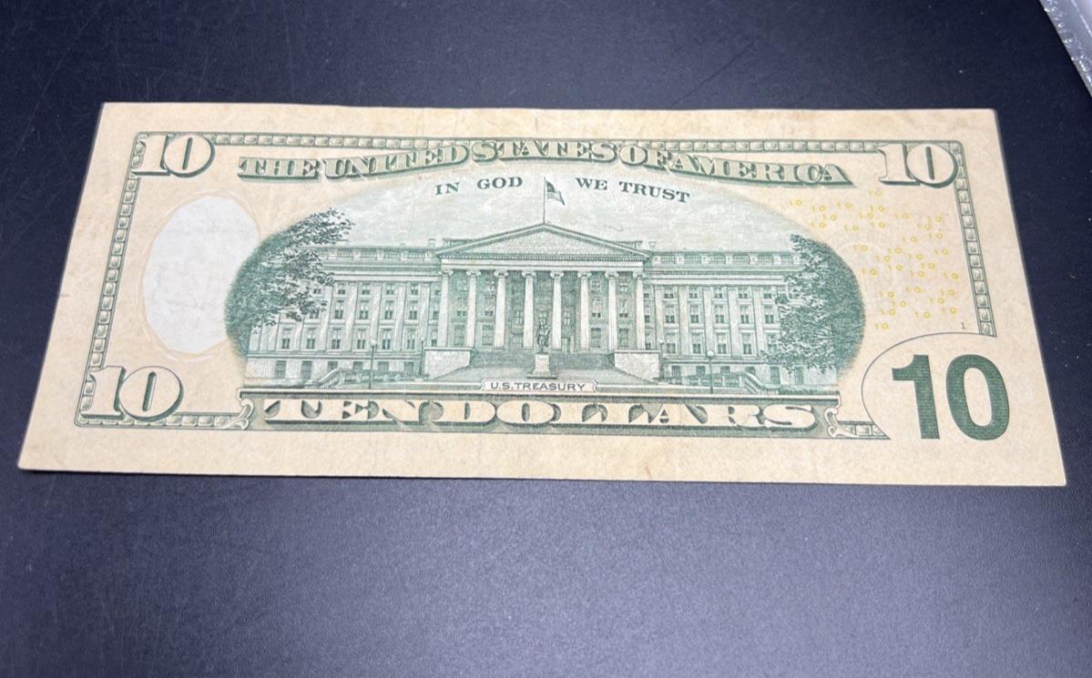 2017 * Star $10 FRN Federal Reserve Note Choice VF Very Fine #022