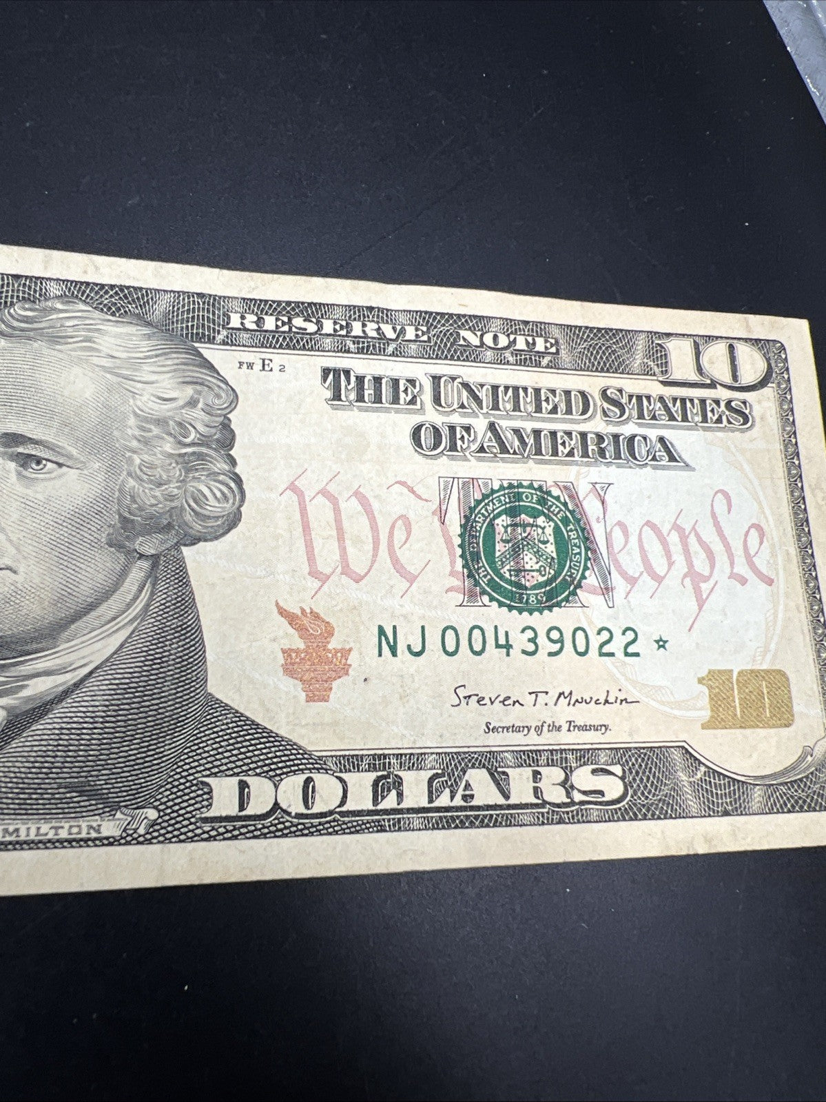 2017 * Star $10 FRN Federal Reserve Note Choice VF Very Fine #022