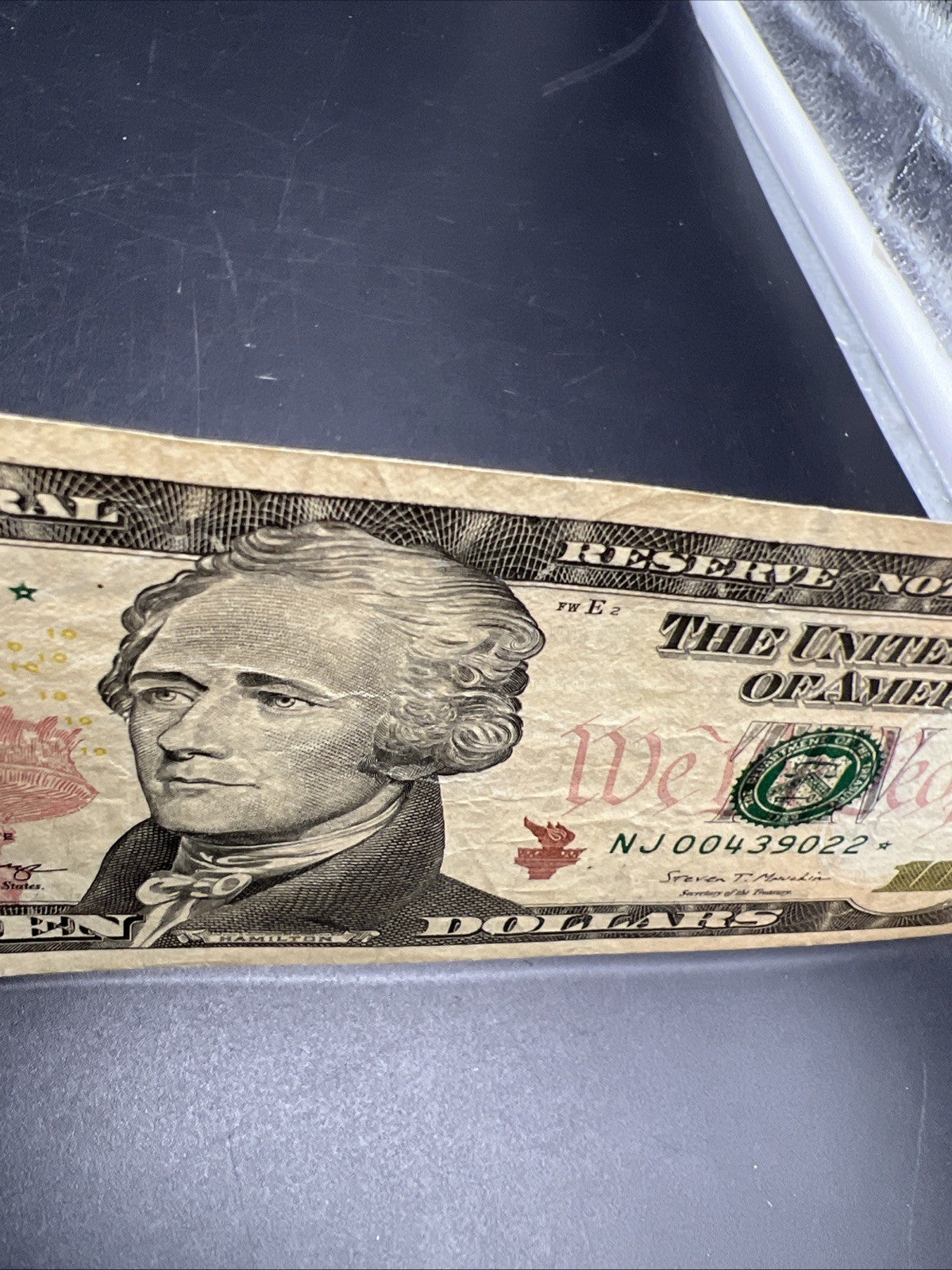 2017 * Star $10 FRN Federal Reserve Note Choice VF Very Fine #022