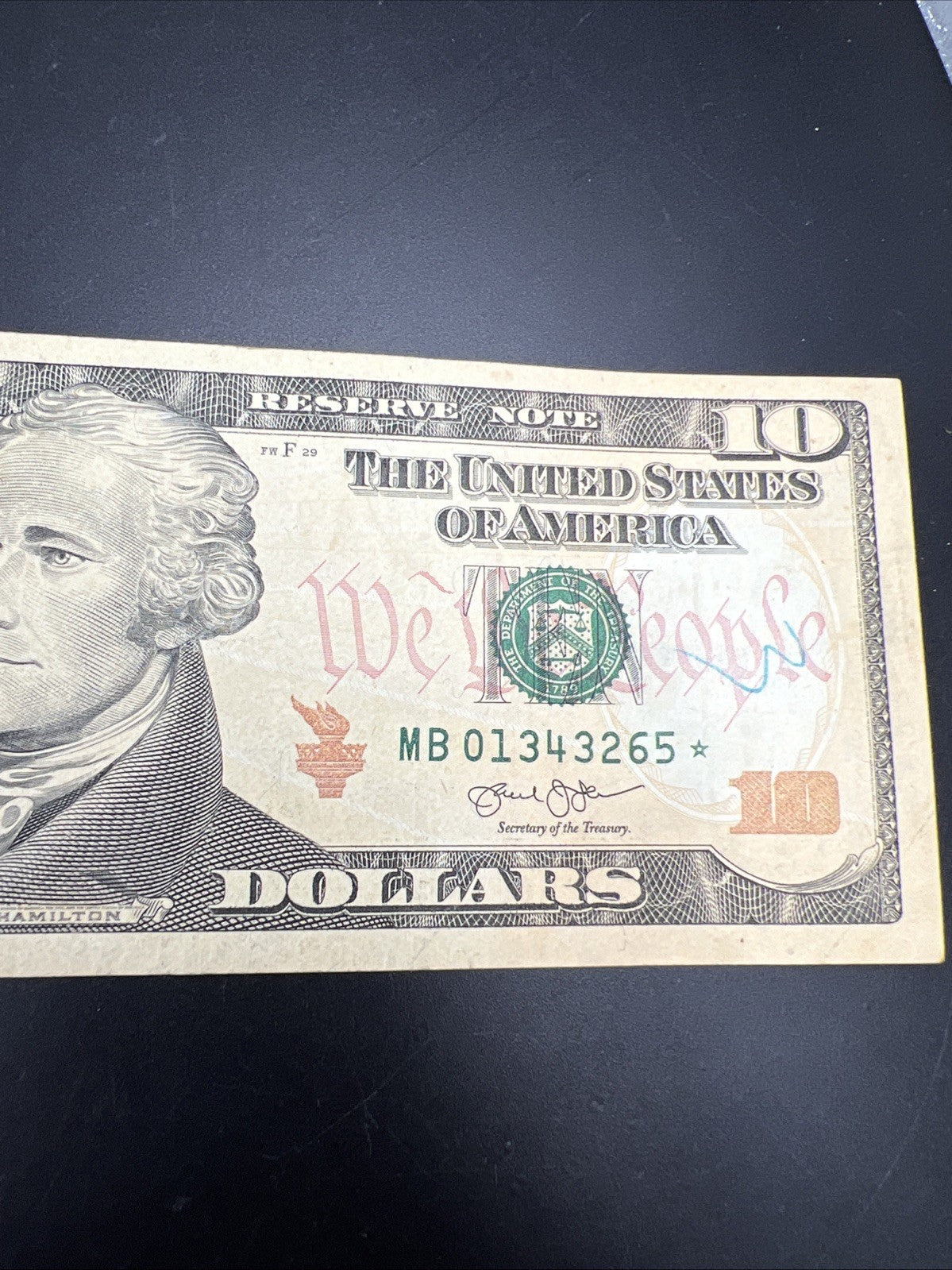 2013 * Star $10 FRN Federal Reserve Note Choice VF Very Fine #265