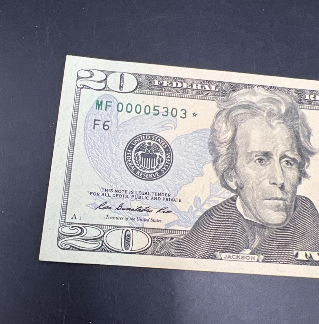 2013 * Star $20 FRN Federal Reserve Note Choice UNC #00005303
