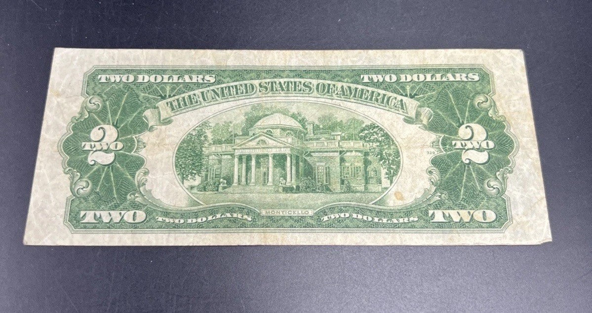1928 D $2 USN United States Note Red Seal Legal Tender CH VG / Fine #931