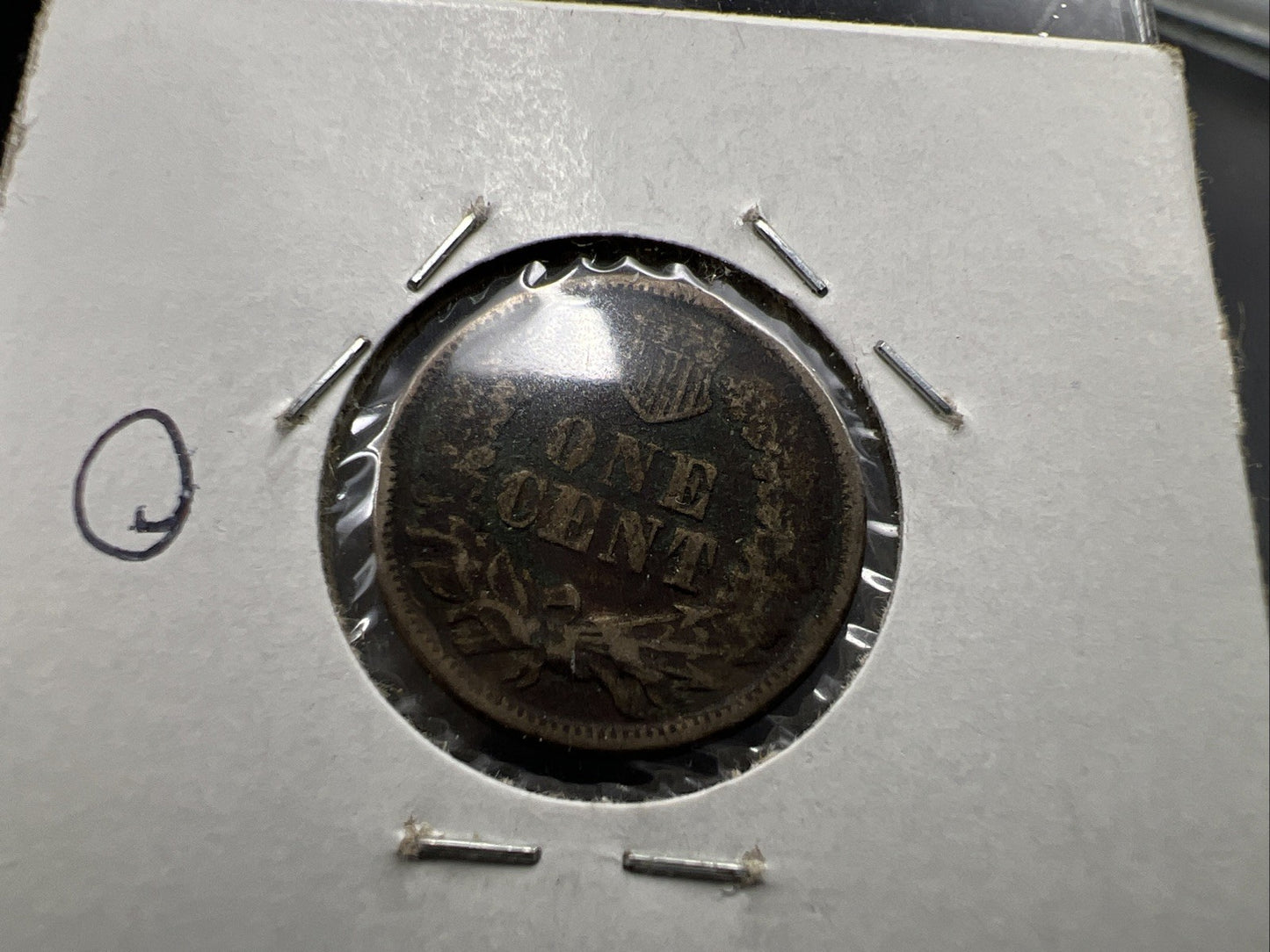 1863 1c Indian One Cent Coin VG Details Damaged Ugly Cull SKU#C