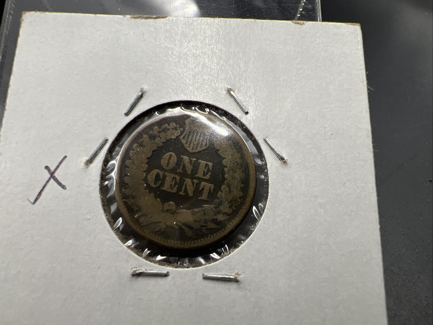 1863 1c Indian One Cent Coin Good Details Damaged Ugly Cull SKU#E