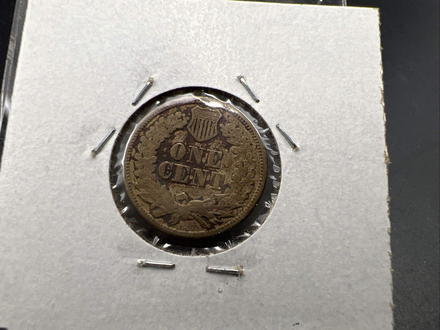 1863 1c Indian One Cent Coin VG Details Damaged Cull SKU#AB